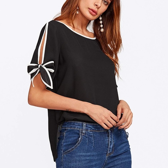 Black blouse for women - Picture 6 of 6